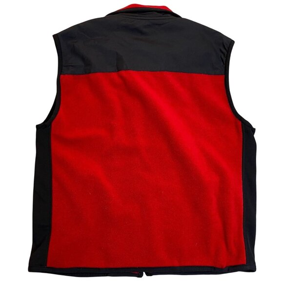 AE Mens Fleece Vest Small Performance Red & Black With Zippered Pockets Durable - Picture 2 of 8